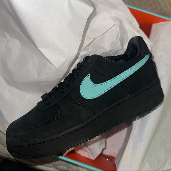 Nike Air Force in Black and Teal - Main Image
